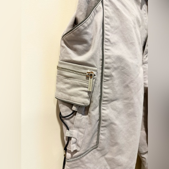 Maniere de Voir Grey Reflective Piped Cargo Pants US0 - Picture 7 of 8